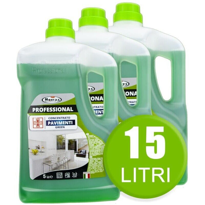 15LT MAURY'S PROFESSIONAL PAVIMENTI GREEN IN CONFEZIONI DA 3X5 LT