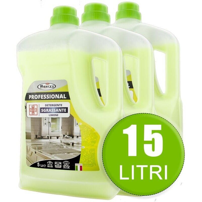 15LT MAURY'S PROFESSIONAL DETERGENTE SGRASSANTE LIMONE IN CONFEZIONE DA 3X5 LT