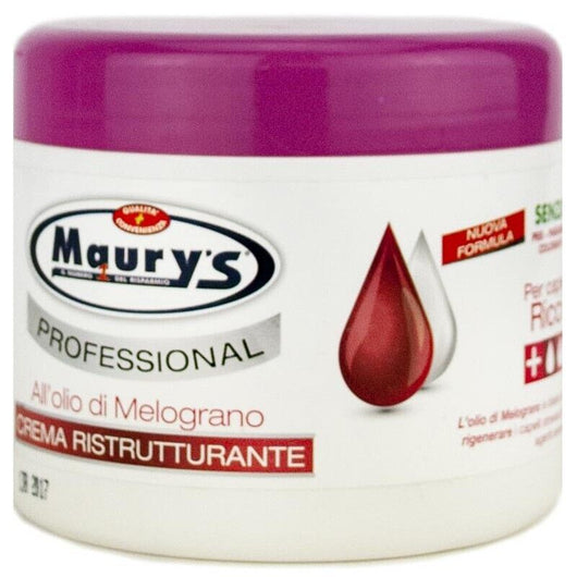 MAURY'S PROFESSIONAL CREMA RISTRUTTURANTE CAPELLI RICCI CON MELOGRANO 500ML SENZA PARABENI ANALLERGICA