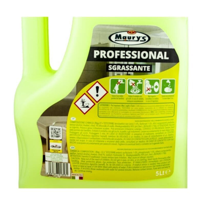15LT MAURY'S PROFESSIONAL DETERGENTE SGRASSANTE LIMONE IN CONFEZIONE DA 3X5 LT