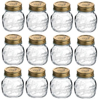 12 BARATTOLI 250CC QUATTRO STAGIONI BORMIOLI VASO PER CONSERVE CON 12 TAPPI INCLUSI