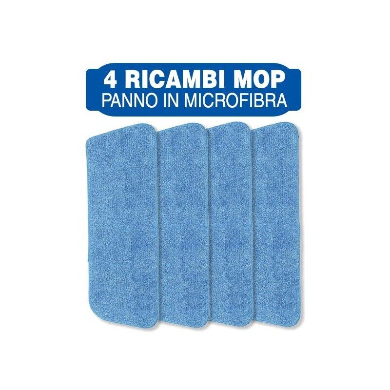 MAURY'S KIT 4 RICAMBI SPRAY MOP 43X14.5CM PANNO IN MICROFIBRA