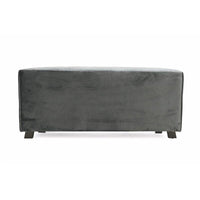 PANCA IN VELLUTO CON PIEDINI 100X48X44CM COLORE GRIGIO SCURO ANTRACITE