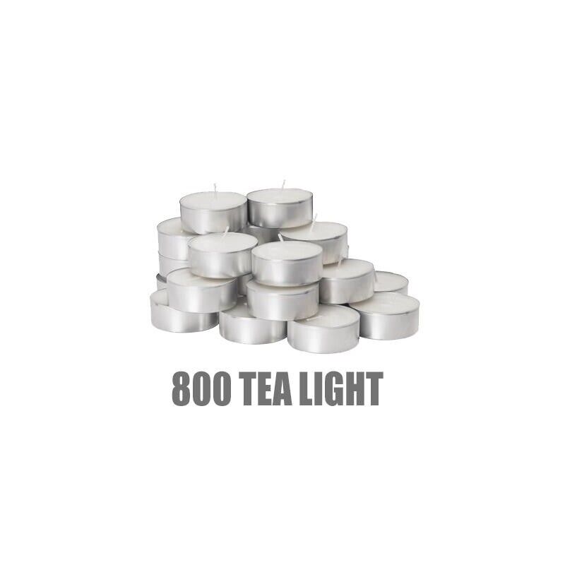 MAURY'S CANDELINE TEA LIGHT 800PZ BIANCHE SENZA PROFUMO BASE IN METALLO
