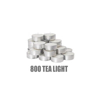 MAURY'S CANDELINE TEA LIGHT 800PZ BIANCHE SENZA PROFUMO BASE IN METALLO