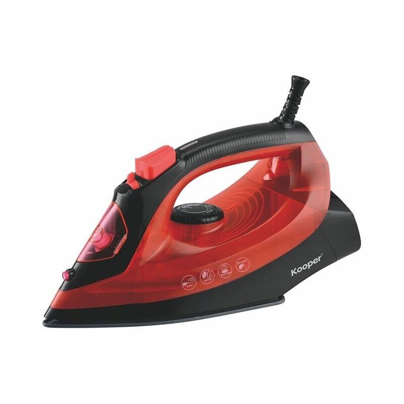 COCCINELLA FERRO STIRO 2000W BASE ACCIAIO ROSS/NER