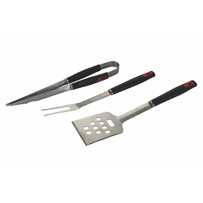 SET 3 UTENSILI BARBECUE ACCIAIO