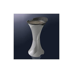 POSACENERE A COLONNA DA TERRA SMOKING SILVER CON SETACCIO E SABBIA