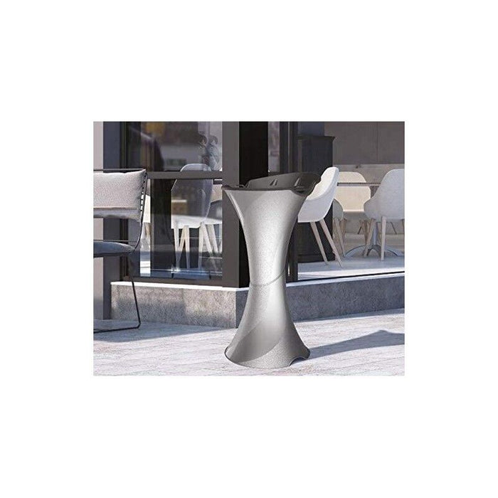 POSACENERE A COLONNA DA TERRA SMOKING SILVER CON SETACCIO E SABBIA