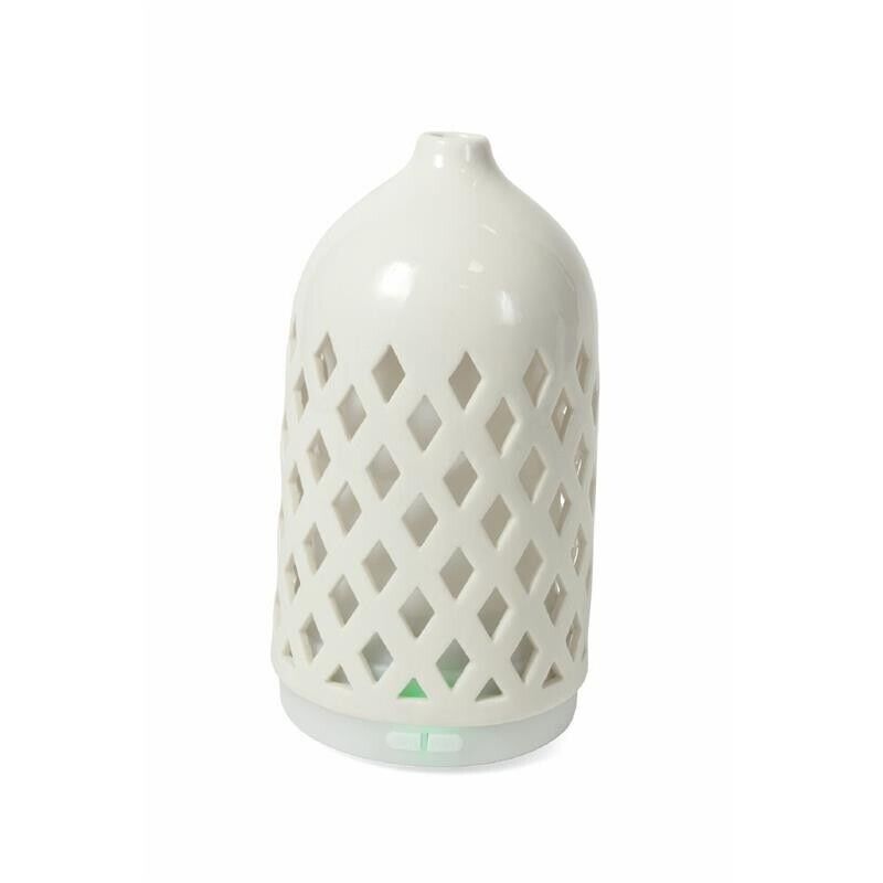 UMIDIFICATORE CERAMICA ROMBI DIFFUSORE ESSENZE 2 ASSORTIMENTI