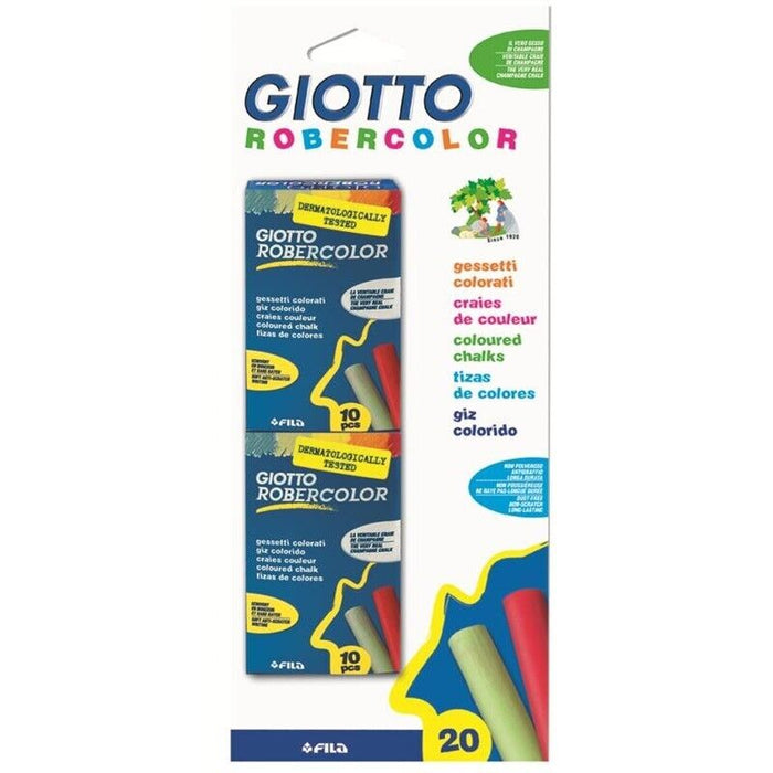 FILA GESSETTI PER LAVAGNA 20 PZ COLORATI