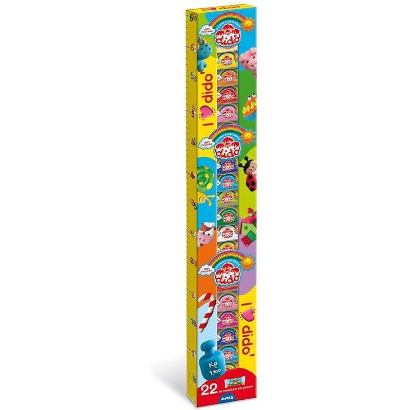 DIDÒ I LOVE DIDO SET SALSICCIOTTI PONGO CLASSICI E GLITTER 50 G X 22 PZ