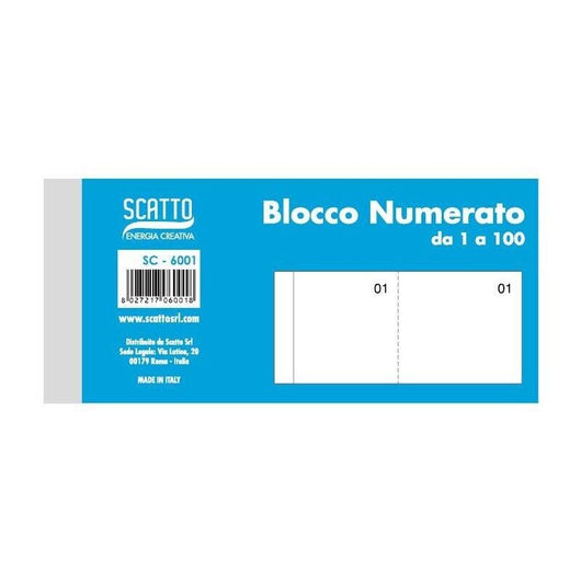 BLOCCO NUMERATO DA 1 A 100