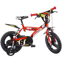 BICICLETTA 16 POLLICI ROSSA BAMBINO MTB MOUNTAIN BIKE CON ROTELLE