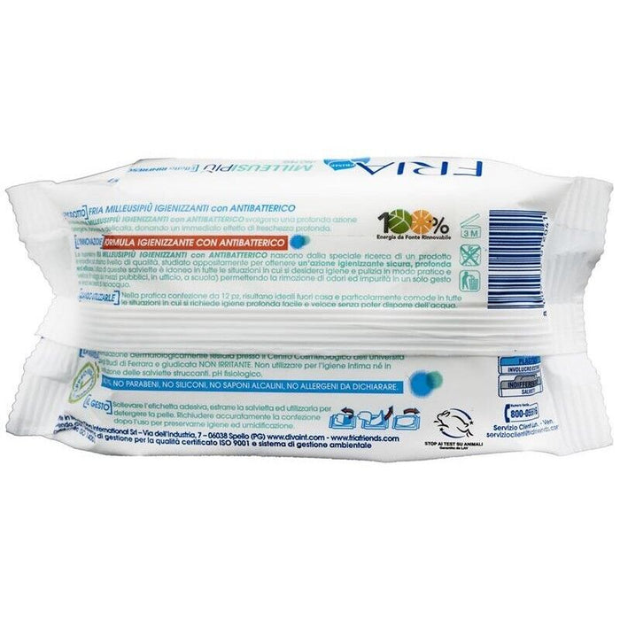 FRIA SALVIETTE MILLEUSI IGIENIZZANTI POCKET 12PZ