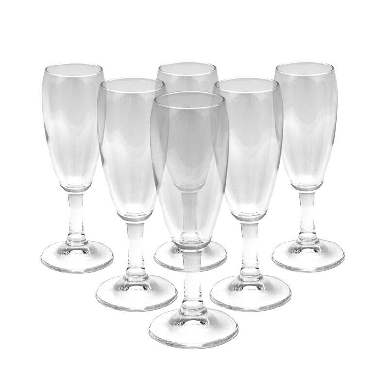 KIT 6 PZ CALYPSO VINO FLUTTINO CALICI IN VETRO DA 110 ML H 15.9 CM