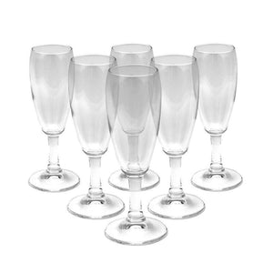 KIT 6 PZ CALYPSO VINO FLUTTINO CALICI IN VETRO DA 110 ML H 15.9 CM