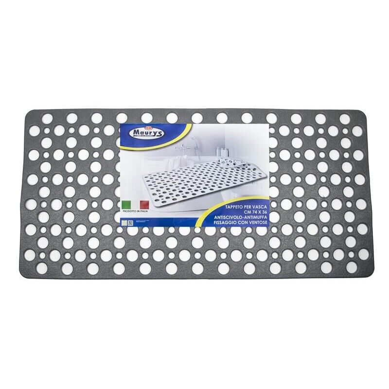 MAURY'S TAPPETO VASCA 74X36CM GRIGIO