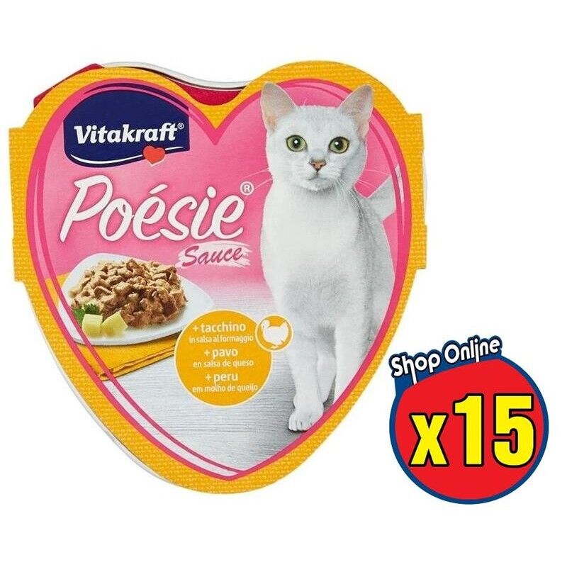 KIT 15 PZ GATTO POÉSIE SAUCE + TACCHINO IN SALSA AL FORMAGGIO 85 GR