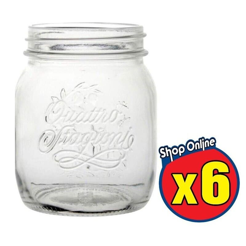 6 PZ BARATTOLO 700 CC BORMIOLI VASO PER CONSERVE TAPPO COMPATIBILE 86 MM