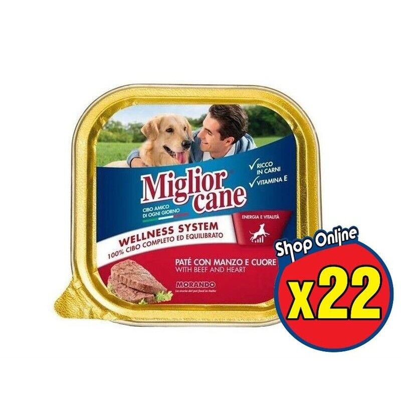 SET 22 MIGLIOR CANE PATE' CON MANZO E CUORE 150 GR