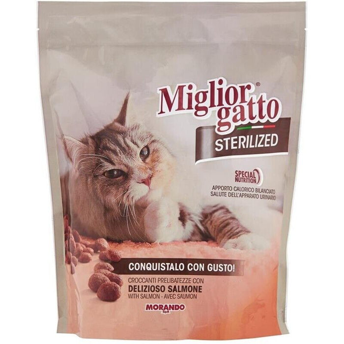 SET 2 MIGLIOR GATTO STERILIZED CROCCANTINI CON SALMONE 400 GR