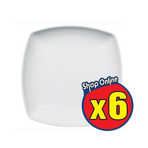 SET 6 TOKYO PIATTO FONDO QUADRATO 21 CM BIANCO