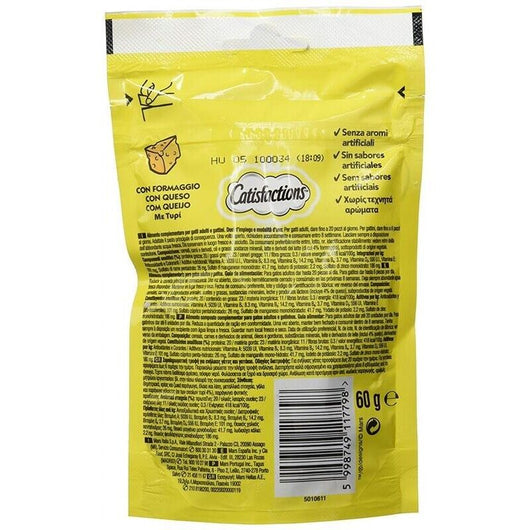 CATISFACTION SNACK BISCOTTINI PER GATTO 60GR FORMAGGIO