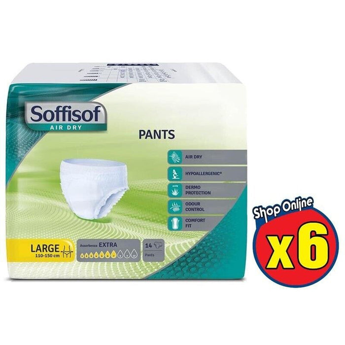 6 SOFFISOF PANTS ASSORBENZA 7 EXTRA MISURA LARGE DA 14 PZ