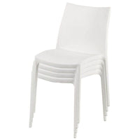 SEDIA ZIP IMPILABILE DA ESTERNO ED INTERNO BIANCA 41 X 41 X H82 CM