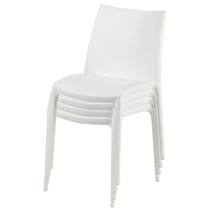 SEDIA ZIP IMPILABILE DA ESTERNO ED INTERNO BIANCA 41 X 41 X H82 CM