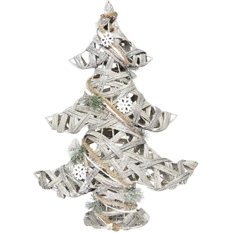 MAURY'S ALBERO DI NATALE IN LEGNO 55CM LINEA WOODY XMAS