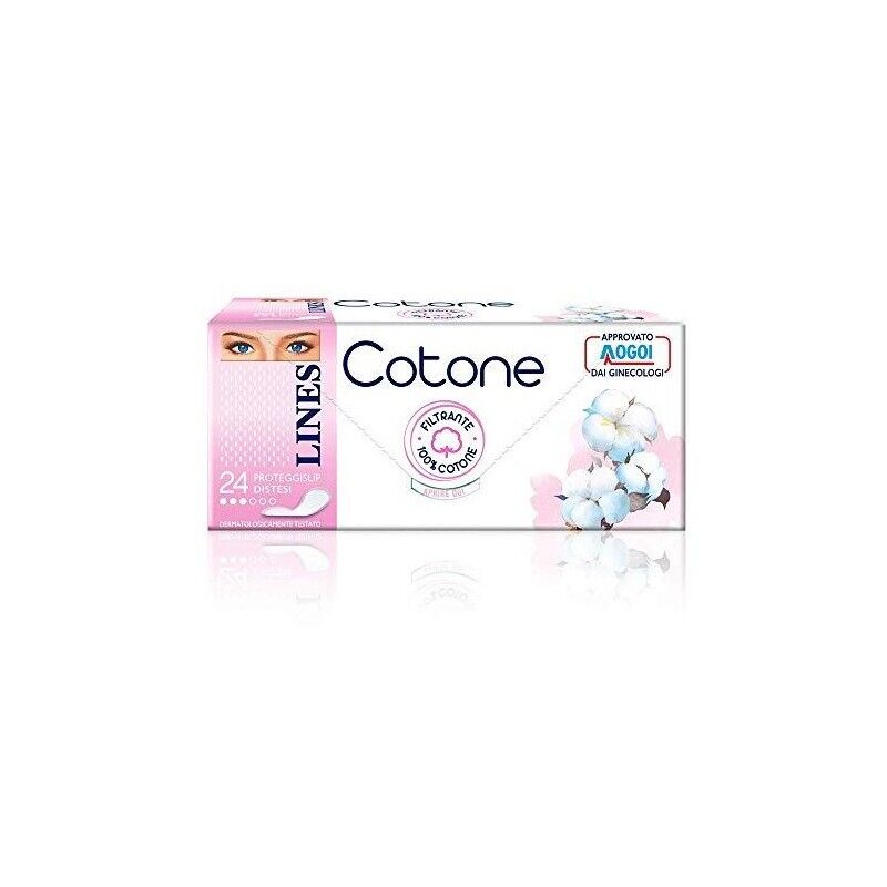 LINES COTONE BIO PROTEGGISLIP 24 PZ DERMATOLOGICAMENTE TESTATO NUOVO FILTRANTE OKY