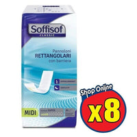 8 SOFFISOF PANNOLONI RETTANGOLARI CON BARRIERA ASSORBENZA MIDI DA 30 PZ