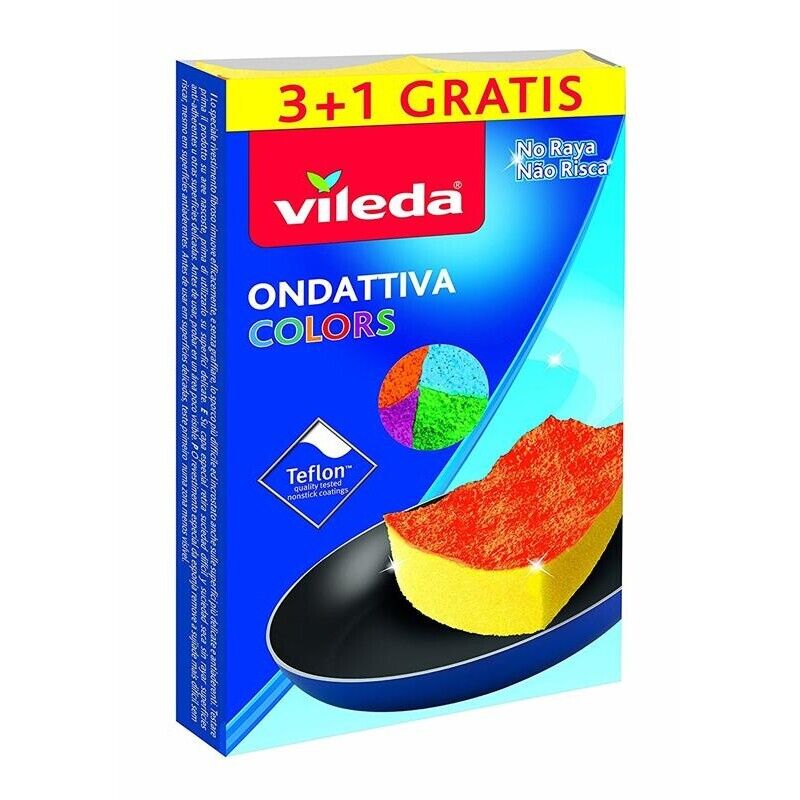 VILEDA SPUGNA MILLEUSI ONDATTIVA 3 + 1 OMAGGIO