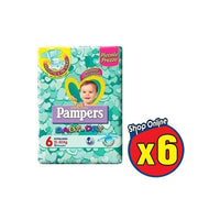 KIT DA 6 PAMPERS PANNOLINI BABY DRY 6 EXTRA LARGE 15-30KG DA 14 PZ
