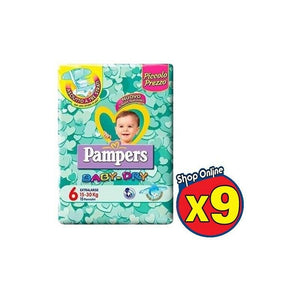 KIT DA 8 PAMPERS BABY DRY EXTRA LARGE 15-30 KG DA 15 PZ