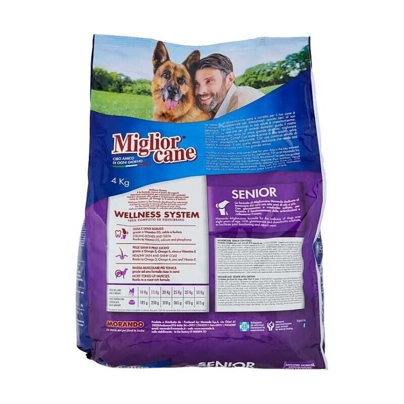 MIGLIOR CANE SENIOR CROCCHETTE CON POLLO 4 KG