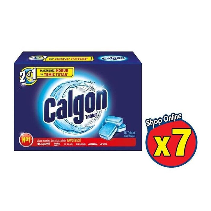 7 CALGON PASTIGLIE ANTICALCARE LAVATRICE CLASSICO 15 TABS