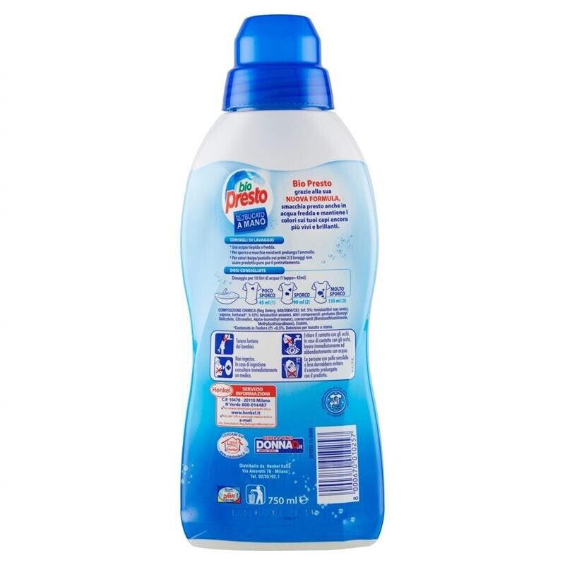 BIOPRESTO DETERGENTE PER BUCATO A MANO LIQUIDO 750 ML