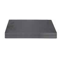 SET 4 VASSOI SOTTOPIATTI IN ARDESIA 30 X 11 CM CON PIEDINI ANTISCIVOLO