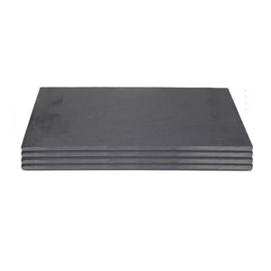 SET 4 VASSOI SOTTOPIATTI IN ARDESIA 30 X 11 CM CON PIEDINI ANTISCIVOLO