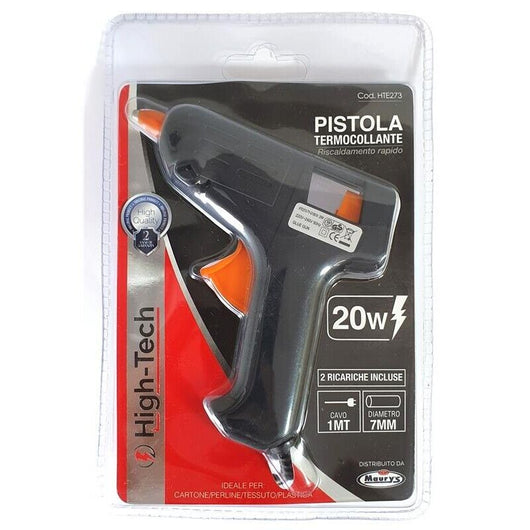 PISTOLA TERMO COLLANTE 20W 230V RICAMBIO 7 MM CON CAVO - HIGH-TECH