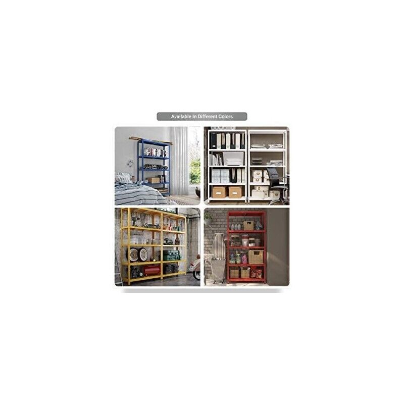 SCAFFALE IN METALLO GRIGIO ETTORE KIT BULLONI 100 X 40 X H 187 CM 5 RIPIANI