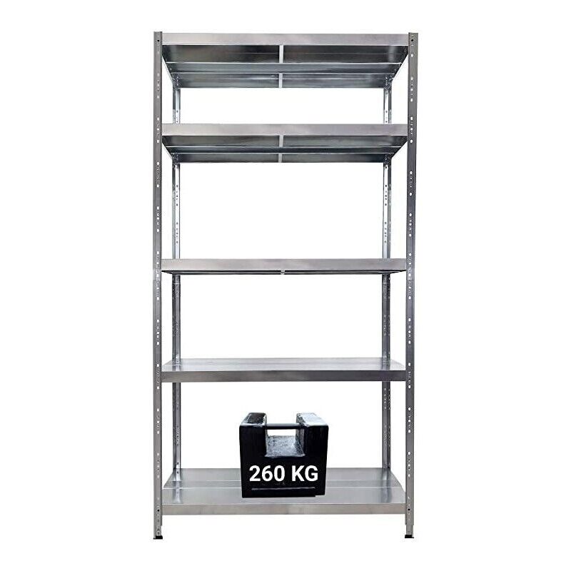 SCAFFALE IN METALLO MACISTE 120 X 60 X 195 H 5 PIANI KG 260 SENZA BULLONI