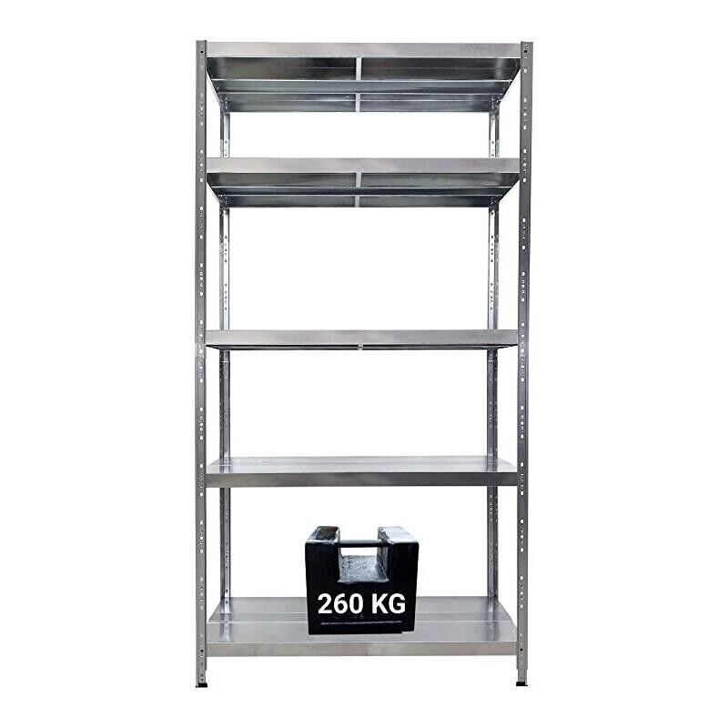 SCAFFALE IN METALLO MACISTE 120 X 50 X 234 H 5 PIANI KG 260 SENZA BULLONI