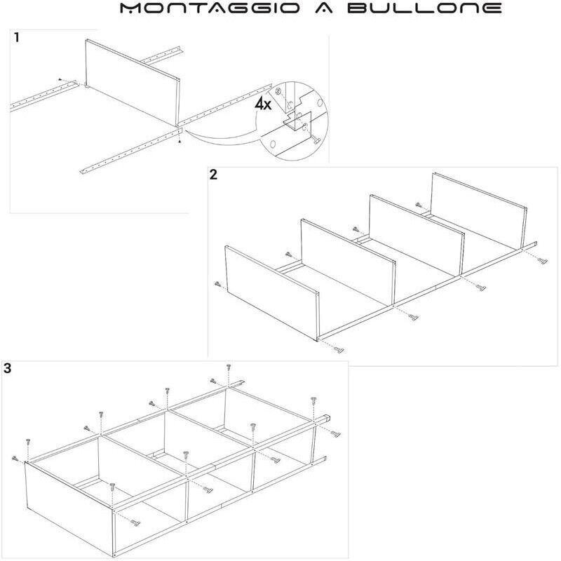 GRIMA PACCO DOPPIO CON 2 SCAFFALI COMPLETI 60 X 30 X 140 CM 4 RIPIANI 40 KG