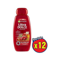 KIT 12 ULTRA DOLCE SHAMPOO OLIO DI ARGAN E MIRTILLO ROSSO 300 ML