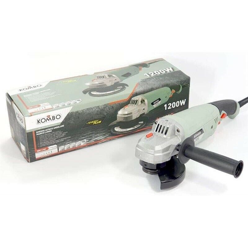 SMERIGLIATRICE ANGOLARE 1200 W CON MANICO LUNGO ERGONOMICO 12000 GIRI/MIN - HIGH-TECH