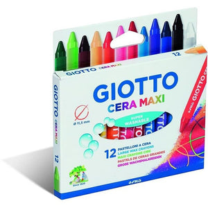 GIOTTO PASTELLI A CERA MAXI IN ASTUCCIO DA 12 COLORI